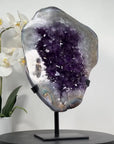 Uruguayan Amethyst Geode with agate Shell - MWS1264