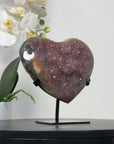 Natural Caramel Amethyst & Jasper Stone Heart - HST0269