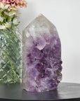 Natural Amethyst & Green Jasper Stone Tower - STP0159