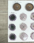 Wholesale Amethyst Stalactite Slices for Jewelry Making - Bulk Flat Set - STS0044