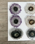 Genuine Amethys, Quartz & Agate Stalactite Slices Flat - Perfect for Crafting Unique Jewelry - STS0080