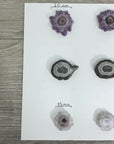 Natural amethyst Jasper & Quartz Stalactite Slices Wholesale Flat - Ideal for Pendants - STS0060