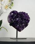 Deep Purple Natural Amethyst Stone Heart - HST0300