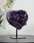 Uruguayan Amethyst Stone Heart Carving - HST0243