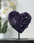 Deep Purple Natural Amethyst Stone Heart - HST0287