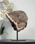 Unique Amethyst Stone with Calcite & Black Hematite Crystal - MWS2346