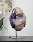 Natural Calcite & Amethyst Specimen, Stand Included - MWS1964