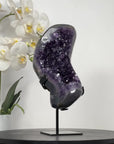 AAA Grade Natural Amethyst Cluster with Metal Stand - MWS1878