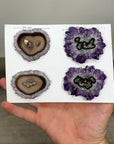 High-Quality Amethyst & Agate Stalactite Slices for Jewelers - Wholesale Bulk Pack - STS0076