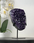 Top Grade Uruguayan Amethyst Crystal Geode - Metal Stand Included - MWS2256