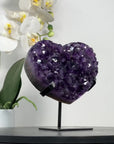 A grade Deep Purple Amethyst Heart - HST0279