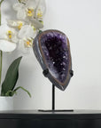 Natural Agate & Amethyst Geode, Stand included - MWS2173