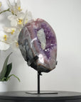 Unique Amethyst Geode with Quartz Shell & Calcite Inclusion - MWS2357