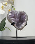 Beautiful Spirit Amethyst Heart with Stalactite Formations - HST0265