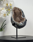 Top Grade Sugar Druzy & Blue Banded Agate Geode - MWS1911
