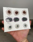 Amethyst, Quartz Agate & Green Jasper Stalactite Slices Wholesale Flat - Ideal for Pendants - STS0026