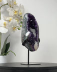 Natural Amethyst Geode with Green Jasper Shell - MWS2353