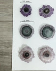 Genuine Amethyst & Green Jasper Stalactite Slices Flat - Perfect for Crafting Unique Jewelry - STS0045