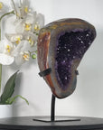 Rare Rainbow Agate & Amethyst Geode Specimen - MWS2534