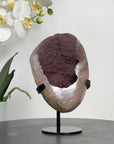 Beautiful Rose Tone Sugar Druzy Geode - MWS1462