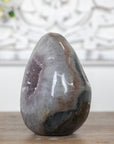 Stunning Amethyst & Quartz Selfstaning Stone Egg - STE0006