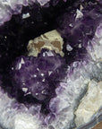 Unique XXL Natural Amethyst Geode with Calcite Formation - AMGE0108