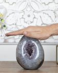 Stunning Amethyst & Quartz Selfstaning Stone Egg - STE0006