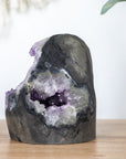 Amethyst Geode with Beautiful Calcite Crystal Specimen - MSP0178 - Southern Minerals
