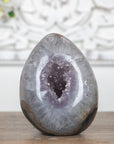 Stunning Amethyst & Quartz Selfstaning Stone Egg - STE0006