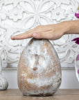 Stunning Quartz Stone Egg Shaped Carving, Handmade Piece - STE0082