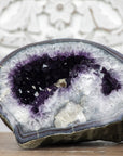 Unique XXL Natural Amethyst Geode with Calcite Formation - AMGE0108