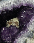 Unique XXL Natural Amethyst Geode with Calcite Formation - AMGE0108