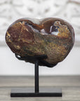 Quartz Druzy Stone Heart, Stand Included - HST0102