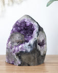 Amethyst Geode with Beautiful Calcite Crystal Specimen - MSP0178 - Southern Minerals