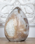 Stunning Quartz Stone Egg Shaped Carving, Handmade Piece - STE0082