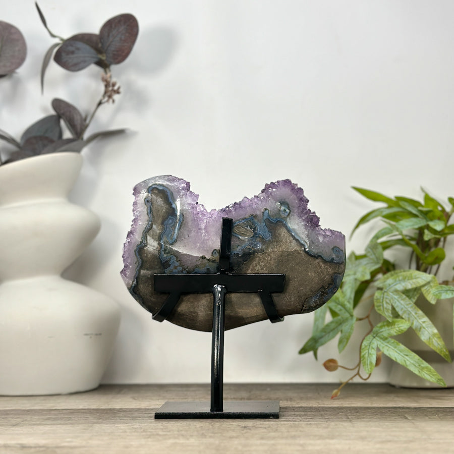 Natural Amethyst Stalactite Formation on Stand - MWS3237