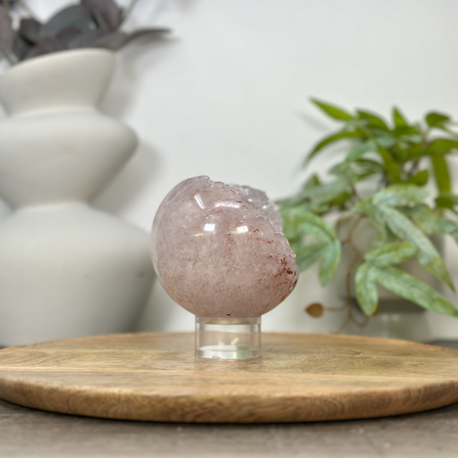 Natural Uruguayan Quartz Druzy Sphere Geode - SPH0178