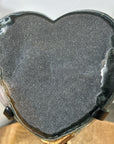 Green Quartz Druzy & Jasper Stone Heart - HST0355