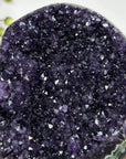 Amethyst Crystal Geode with Dark Purple Druzy for Home or Office Display - CBP1154
