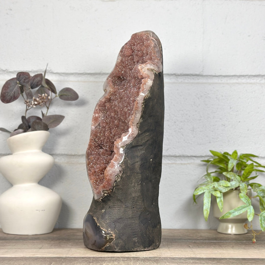Huge 17 in Tall Natural Sugar Quartz Statement Piece from Uruguay - CBP1442