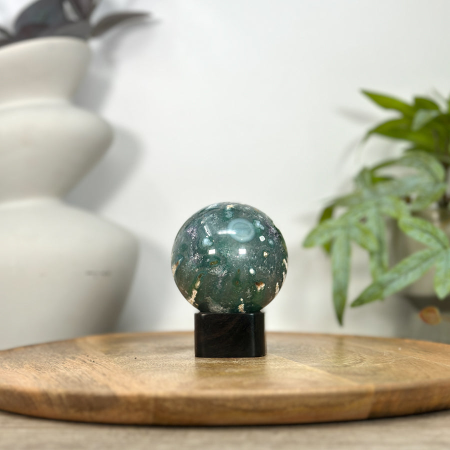 Agate &amp; Jasper Sphere Geode - SPH0217