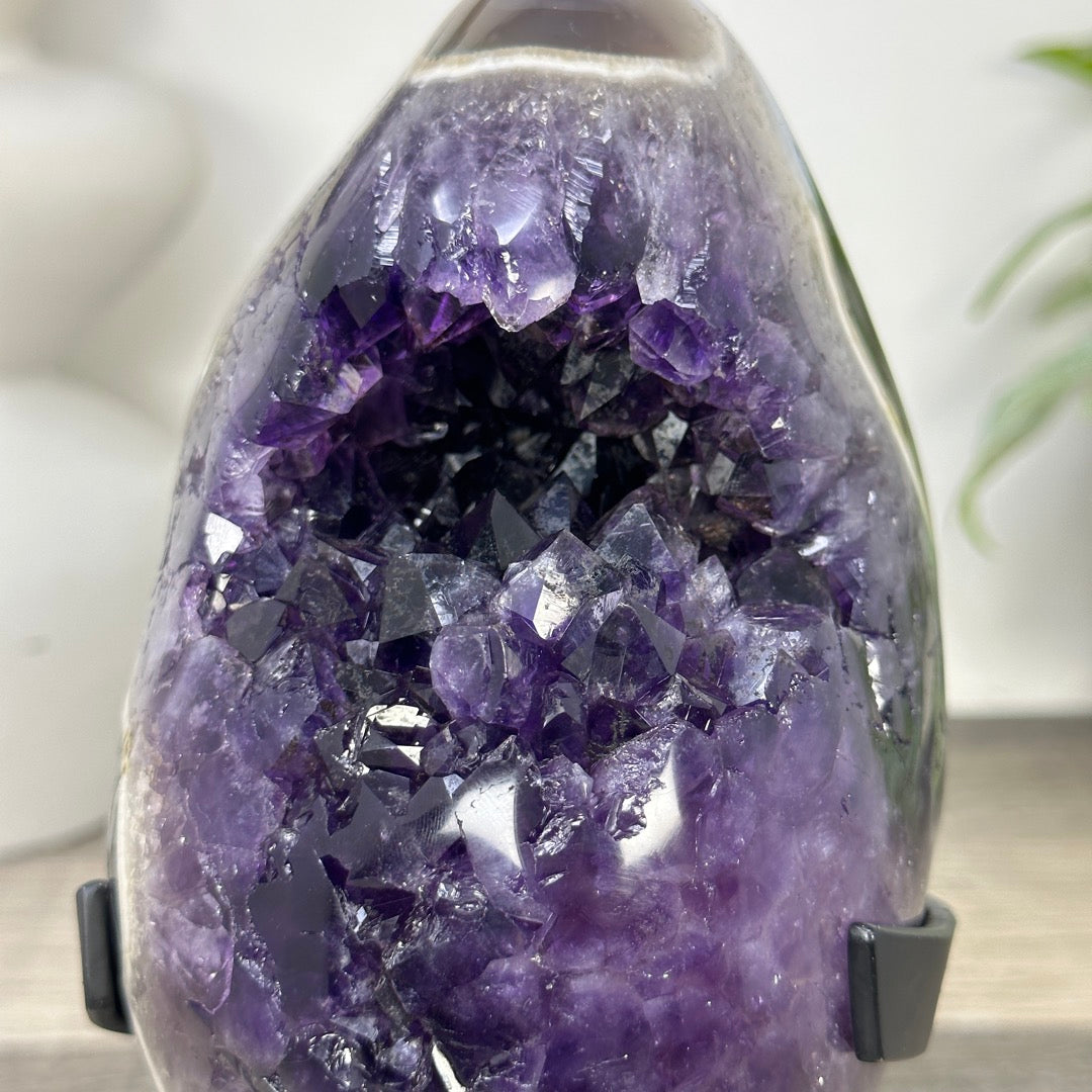 Top Grade Natural Amethyst Cluster with Agate Matrix - MWS3351