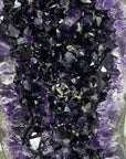 Natural Large Amethyst Geode with Shinny Crystals on Metal Stand - MWS2821