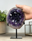 Natural Amethyst Geode with Large & Shinny Crystals - MWS2154