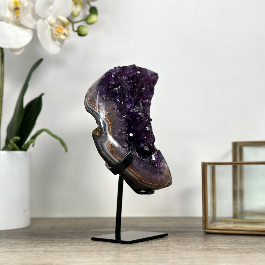 Stunning Amethyst Moon Carving - MWS2360