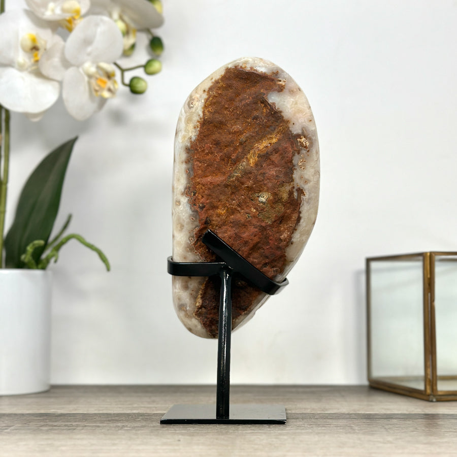 Natural Peach Tone Quartz Druzy Crystal Specimen for Home Decor - MWS2870