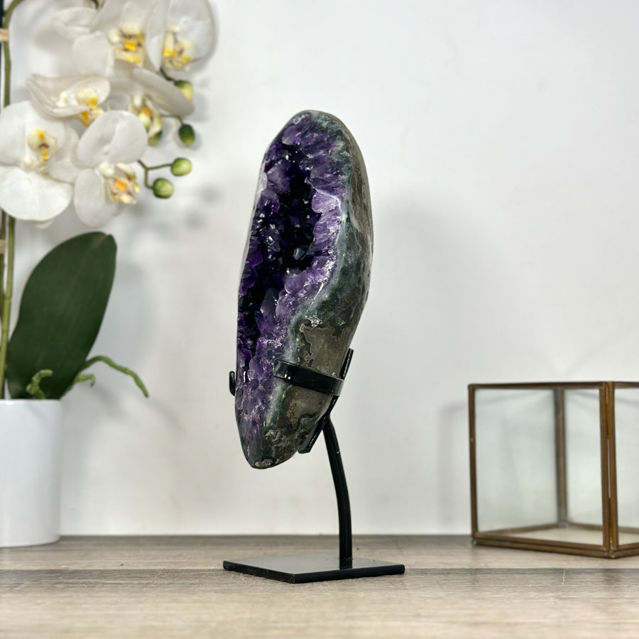 Top Quality Natrual Uruguayan Amethyst Geode - Stand Included - MWS2954