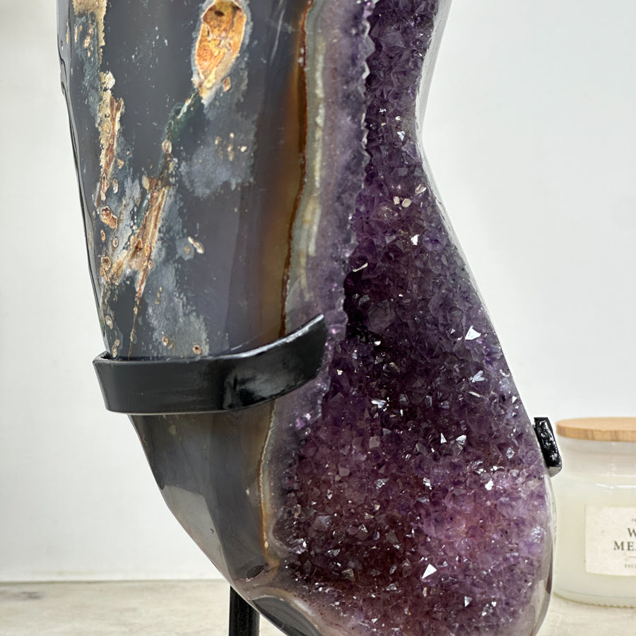 Impressive Amethyst &amp; Agate Crystal Specimen - MWS1440
