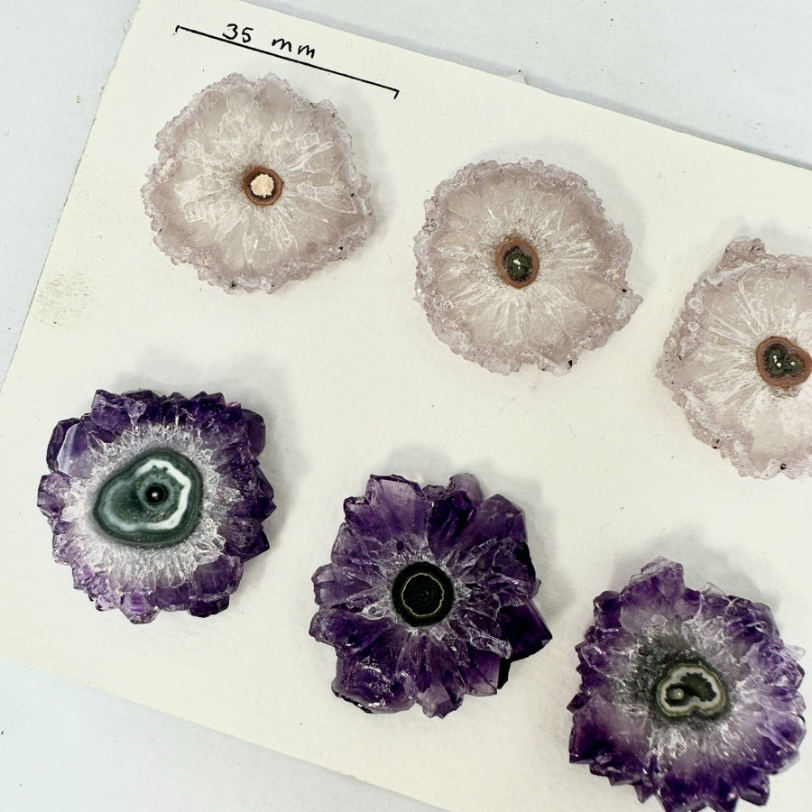 High-Quality Amethyst Stalactite Slices for Jewelers - Wholesale Bulk Pack - STS0029