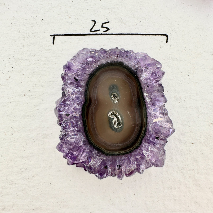 Genuine Amethyst, Quartz &amp; Green Jasper Stalactite Slices Flat - Perfect for Crafting Unique Jewelry - STS0049